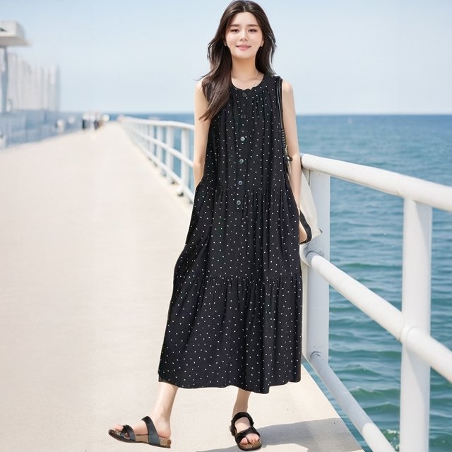 비비아체 크로드 인견 원피스