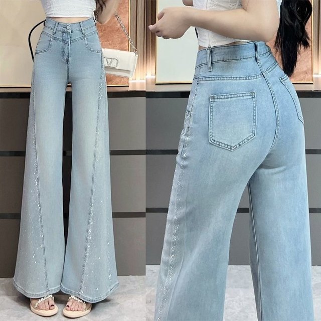 [비니브] 비즈폼 와이드 데님바지
