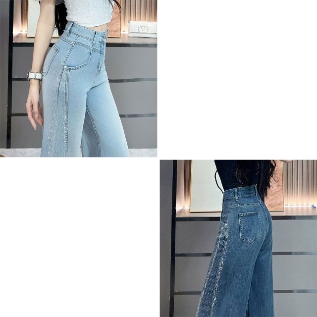 [비니브] 비즈폼 와이드 데님바지