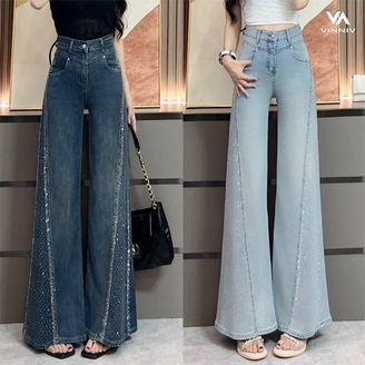 [비니브] 비즈폼 와이드 데님바지