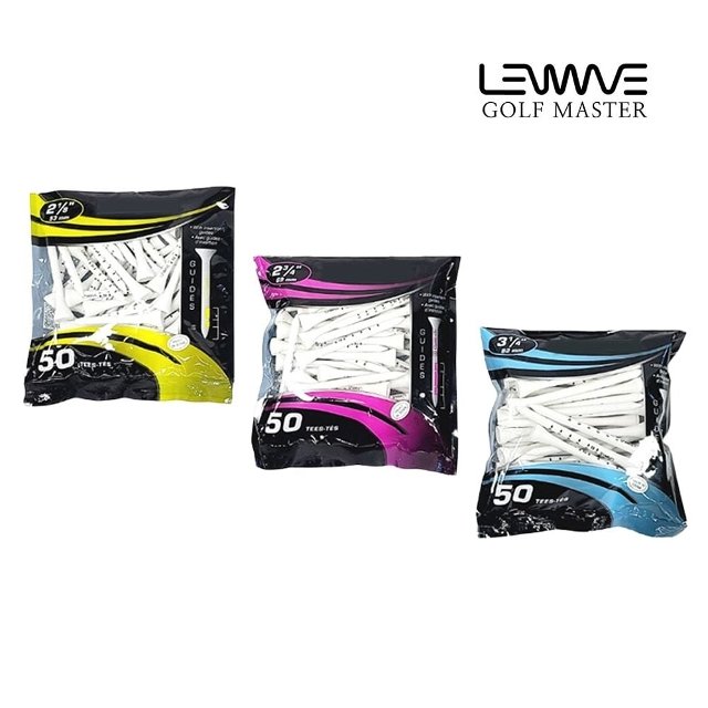 LW골프마스터 나무티 50개입 화이트 골프티 6단눈금티 포보스골프티 (WA60209)