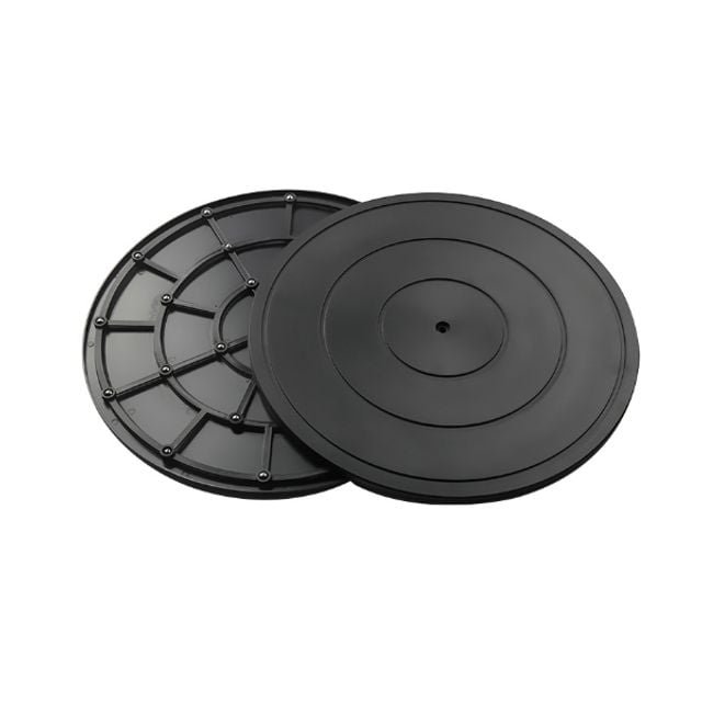 회전판 PVC 원형 16in 블랙 전시 모니터회전 진열 (WBC0541)