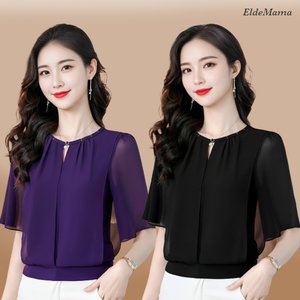 [엘드마마] 유리안 시스루 블라우스