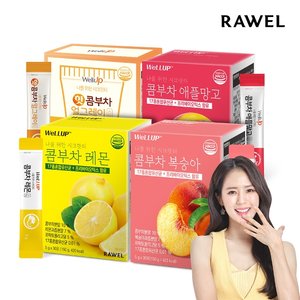 로엘 웰업 콤부차 30포 x 2박스 (복숭아/레몬/애플망고/얼그레이) / 저칼로리 유산균