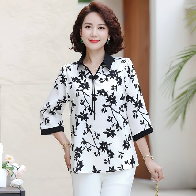 [엘드마마] 춘화 무지카라 블라우스2종