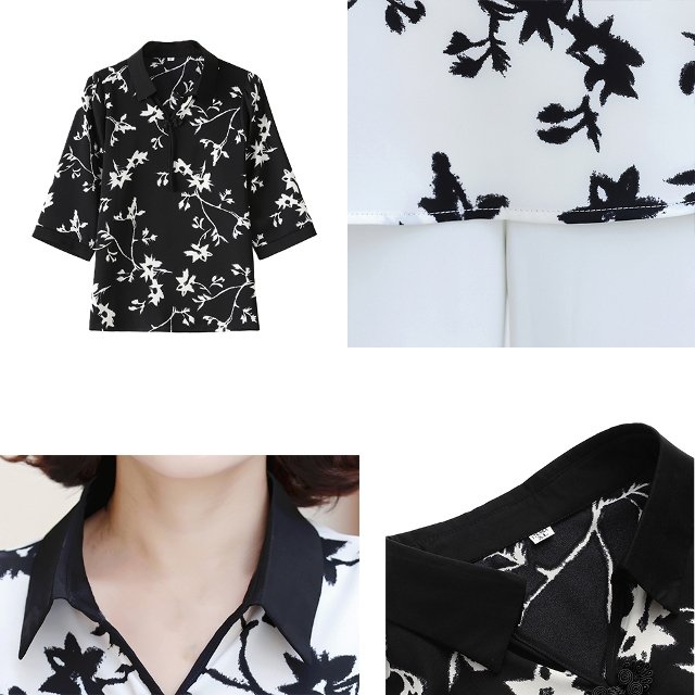 [엘드마마] 춘화 무지카라 블라우스2종