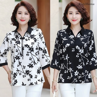 [엘드마마] 춘화 무지카라 블라우스2종