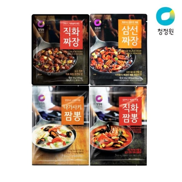 청정원 직화짜장/짬뽕 분말 4종 택1 골라담기