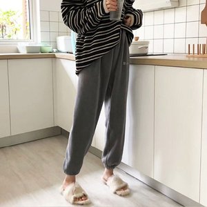 2장세트 양털 수면 바지 남녀공용 겨울 커플 잠옷 홈웨어