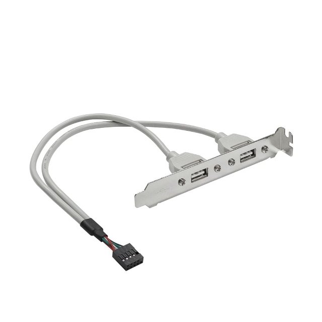 고품질 (LANSTAR) USB 2.0 2포트 메인보드 확장 브라켓 (WFFPXBV)