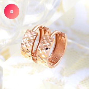 [골드퀸즈] 14K 볼딩 컷팅 원터치 귀걸이_중