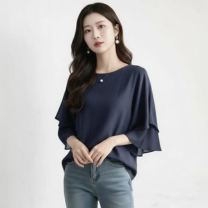 [헬리꽁땡]미루나하늘하늘티블라우스2종