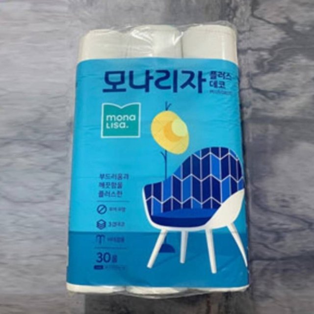 화장실 3겹 화장지 30롤 플러스데코 27m 두루마리 화장실용 티슈 (WFKIOAS)