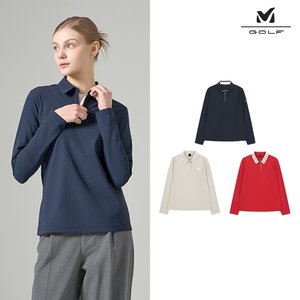 [프리미엄] 밀레골프 26SS 최신상! 기능성 트리코트 긴팔 카라 셔츠 3종, 여성