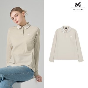 [프리미엄] 밀레골프 26SS 최신상! 기능성 트리코트 긴팔 카라 셔츠 3종, 여성