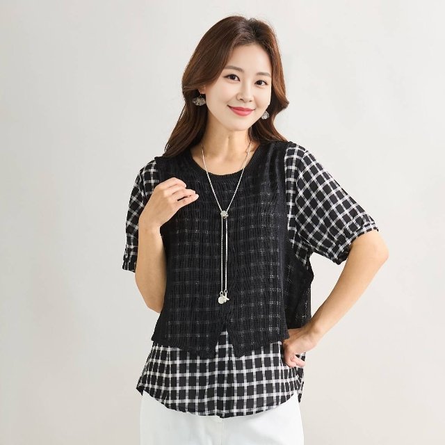 [엘드마마] 쉬폰커버 블라우스 2종