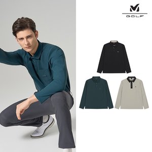 [프리미엄] 밀레골프 26SS 최신상! 기능성 트리코트 긴팔 카라 셔츠 3종, 남성
