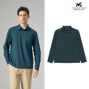 [프리미엄] 밀레골프 26SS 최신상! 기능성 트리코트 긴팔 카라 셔츠 3종, 남성