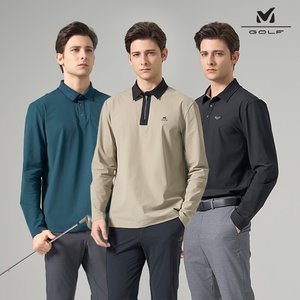 [프리미엄] 밀레골프 26SS 최신상! 기능성 트리코트 긴팔 카라 셔츠 3종, 남성