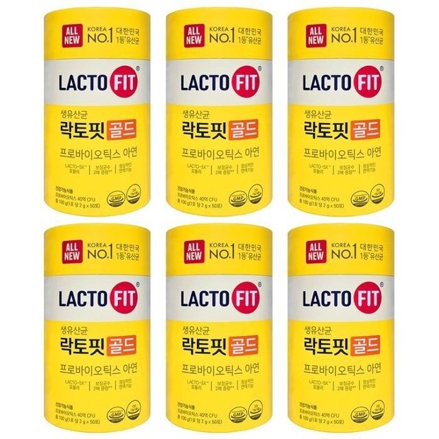 종근당건강 락토핏 생유산균 골드 2g50포6통 hism