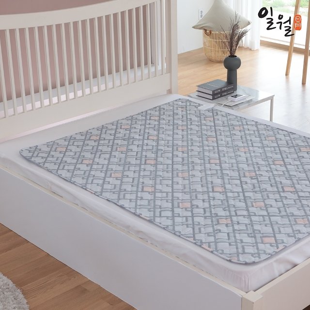일월 카본 체크그레이 전기매트 싱글+더블