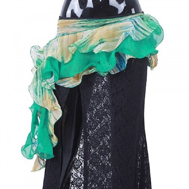 BDSP9201 물나염 옆 묶음 힙스카프 라인 댄스복상의 (WFG2YBJ)