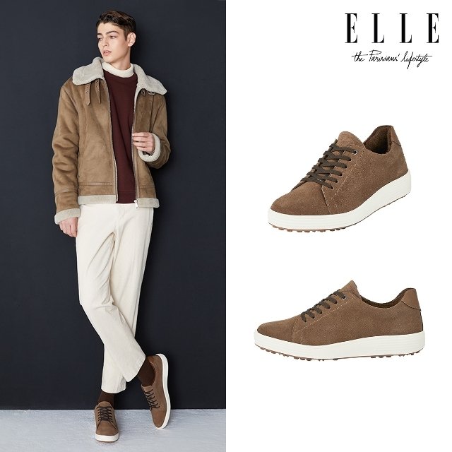 [엘르] 남성 소가죽 방한 스니커즈 