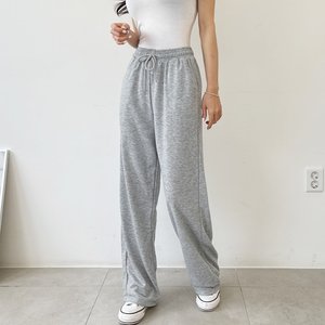 [2종세트] 여성 데일리 기본 일자 밴딩 팬츠! 남녀공용 커플바지 착용 가능! 