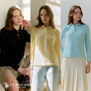 USPA 26SS 최신상 긴팔 PK 카라티셔츠 3종, 여성