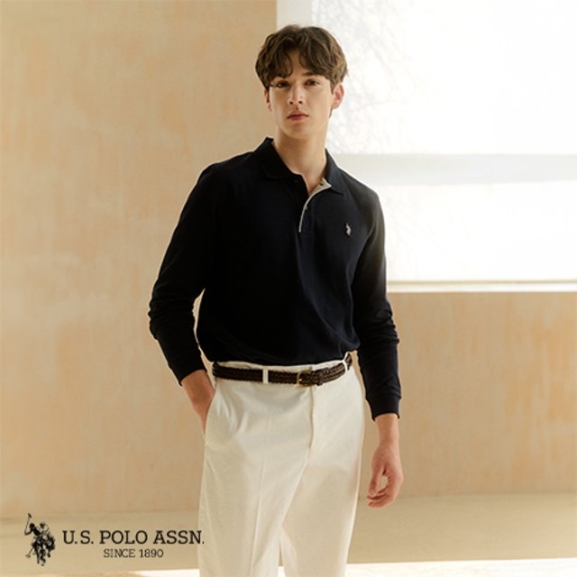 USPA 26SS 최신상 긴팔 PK 카라티셔츠 3종, 남성