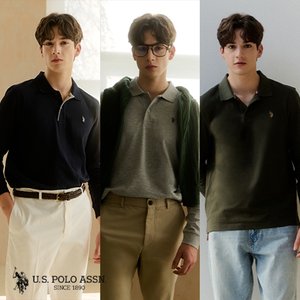 USPA 26SS 최신상 긴팔 PK 카라티셔츠 3종, 남성