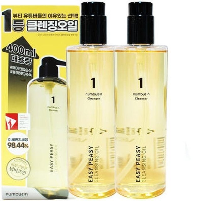 넘버즈인 클렌징오일 1번 말끔순삭 400ml+400ml 대용량 더블기획 x2SET (AD)