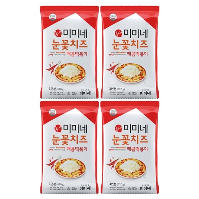 미미네 눈꽃치즈 매콤떡볶이 620g x 4봉