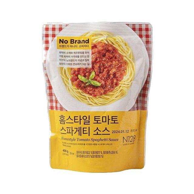 노브랜드 홈스타일 토마토 스파게티소스 400g 4팩