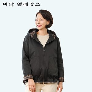 (특가) 마담엘레강스 루이스 체크배색 트렌치