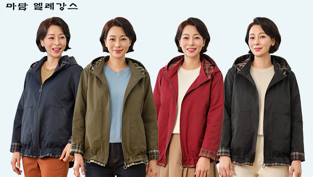 (특가) 마담엘레강스 루이스 체크배색 트렌치