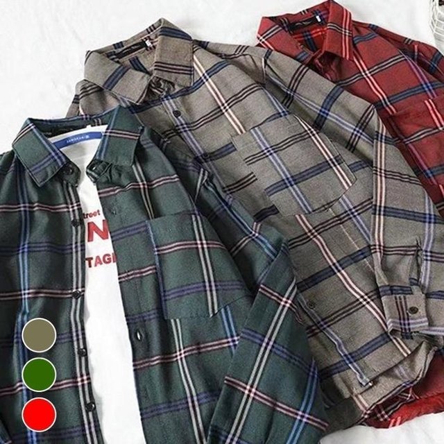 [라일리] Rly 남성 기본체크 남친룩 교회오빠 캐주얼