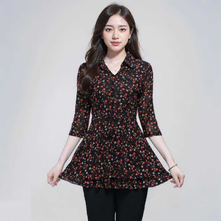 [비니브] 커버업 롱 블라우스 2종