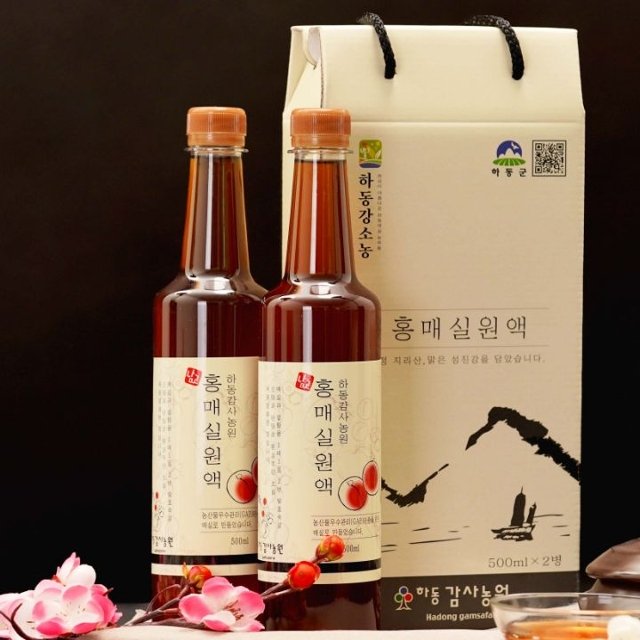 [맛잇다]3년 숙성 국산 하동 홍매실원액 500mlx2병
