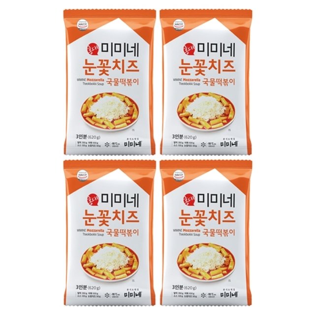 미미네 눈꽃치즈 국물떡볶이 620g x 4봉