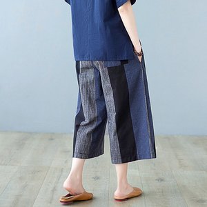 [루미루나]에어배색와이드밴딩팬츠