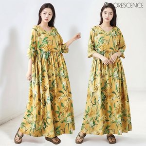 [헬리꽁땡]라돌체인견플라워원피스