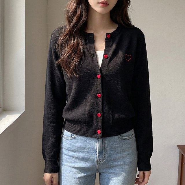 [헬리꽁땡]러브시크하트가디건2종