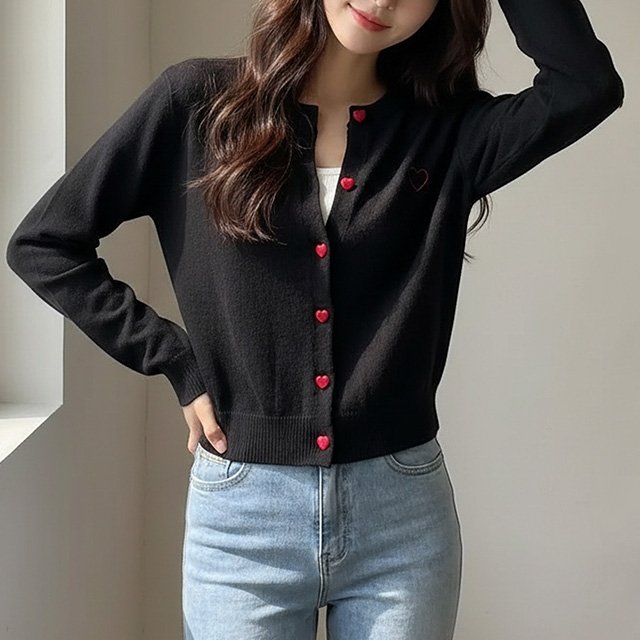 [헬리꽁땡]러브시크하트가디건2종