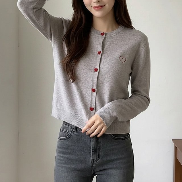 [헬리꽁땡]러브시크하트가디건2종