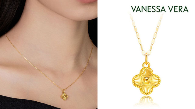 [바네사베라] 24K 순금 럭키크로버 목걸이 