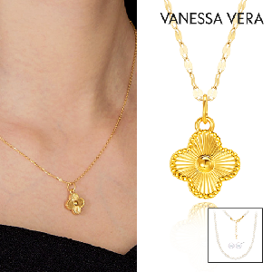 바네사베라 24K 순금 럭키클로버 펜던트 세미 목걸이 S