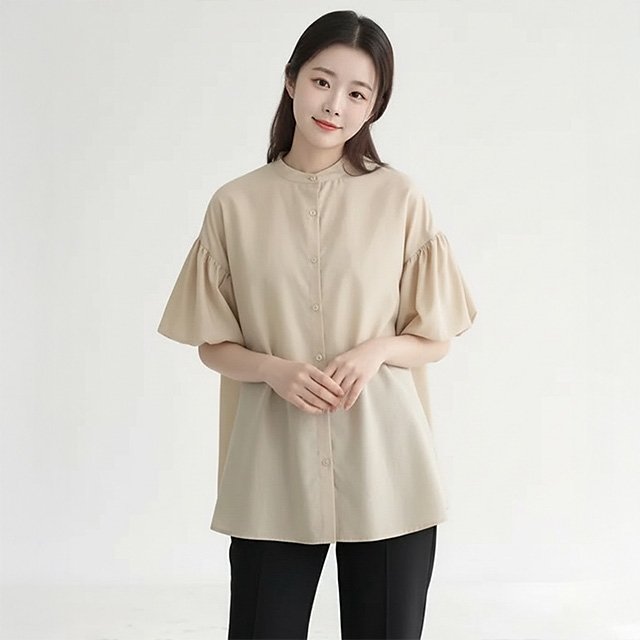 [헬리꽁땡]벨라퍼프소매블라우스2종