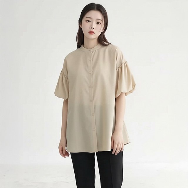 [헬리꽁땡]벨라퍼프소매블라우스2종