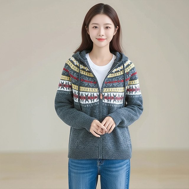 [플로레센스]린케프렌치노르딕집업가디건2종